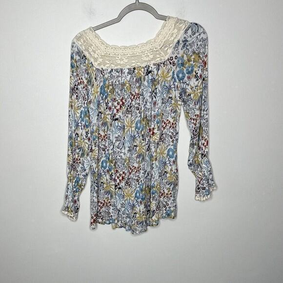 Sundance Womens Top Size XS Floral Lace Cottagecore Gauzy Peasant Flowy - Picture 5 of 15